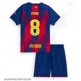 Barcelona Pedri Gonzalez #8 Koti Peliasu Lasten 2025-26 Lyhythihainen (+ Lyhyet housut)